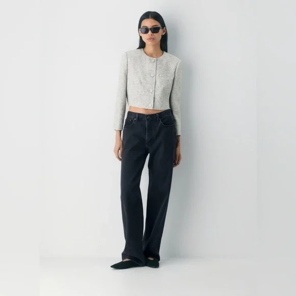 NEW! ARITZIA Babaton Acquire Jacket - Tweed (Ecru/Black)